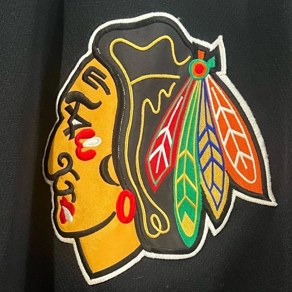 Chicago Blackhawks Starter Vintage jersey black alternate rare mens sz X Large - Picture 4 of 11